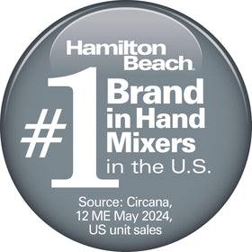 Hamilton Beach snap-on storage case keeps attachments organized and ready.