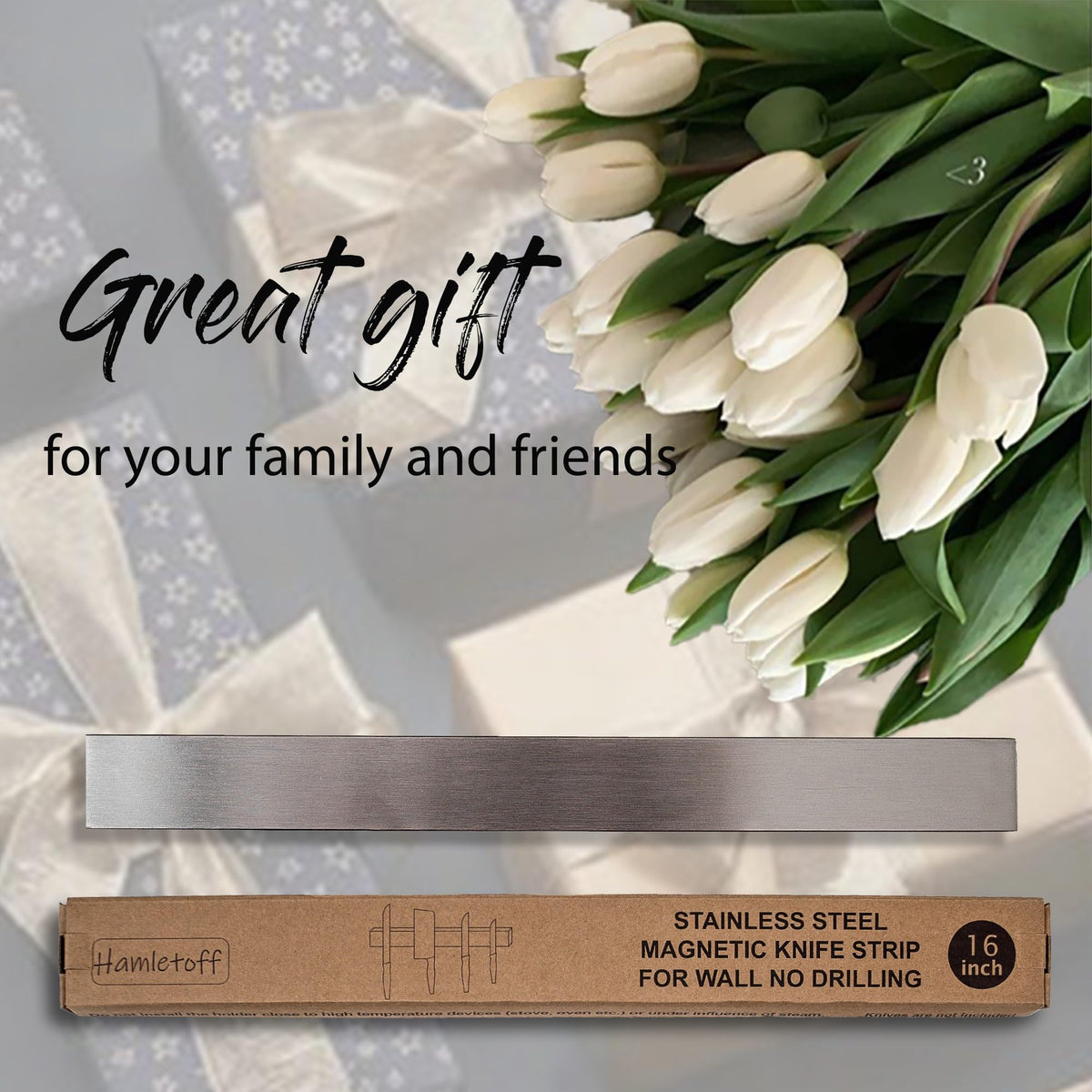 Hamletoff elegant-metal-knife-holder adds modern decor while organizing knives