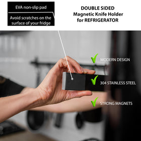 Hamletoff stainless steel knife strip with a durable, easy-to-clean surface for daily use.
