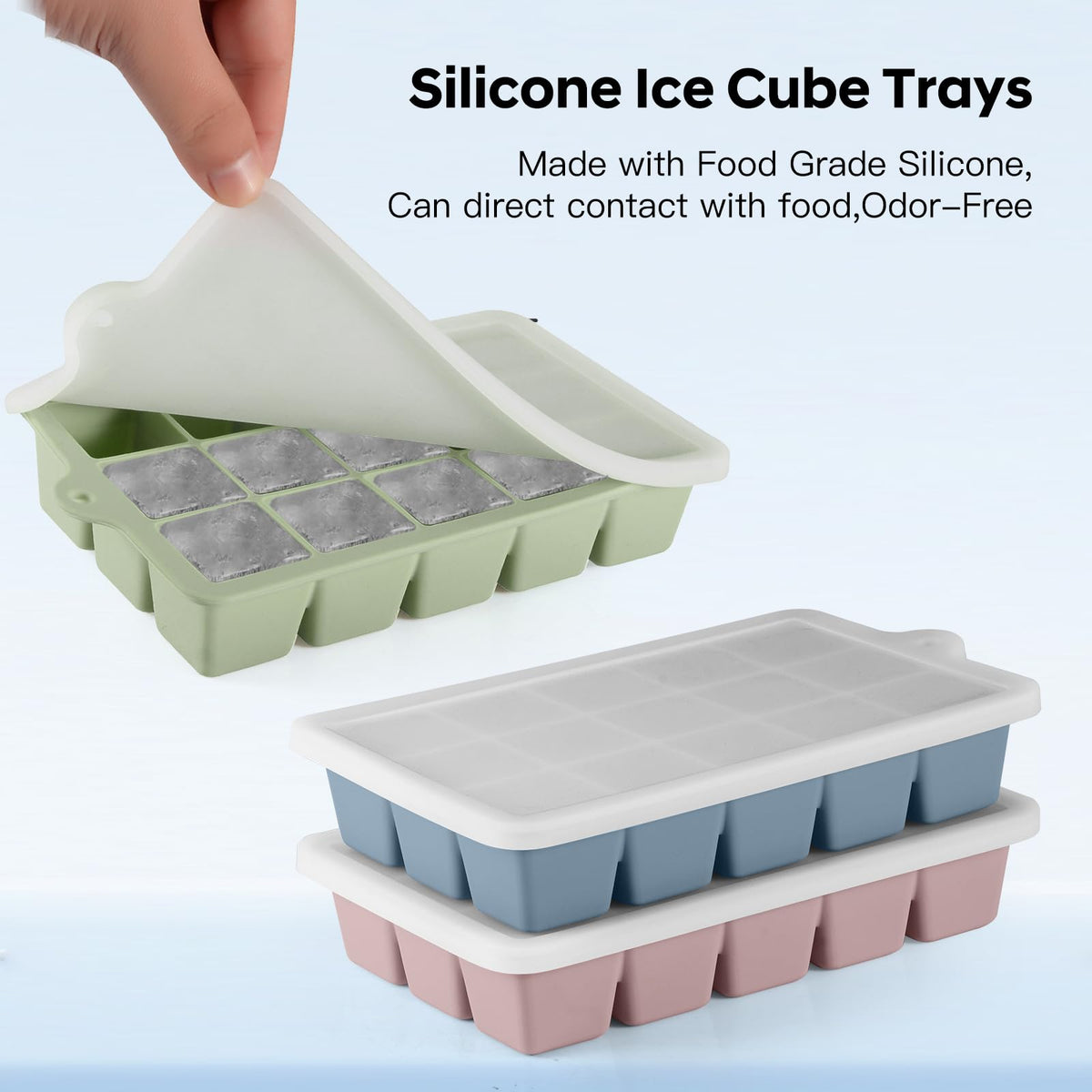 HANCELANT compact design fits small freezers while producing 15 cubes per tray.