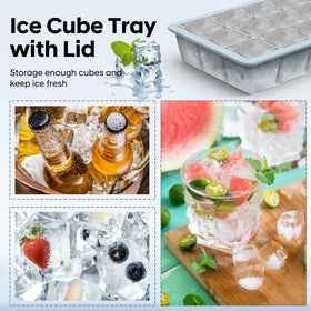 HANCELANT ice cube mold two-pack for party prep and quick whiskey service.