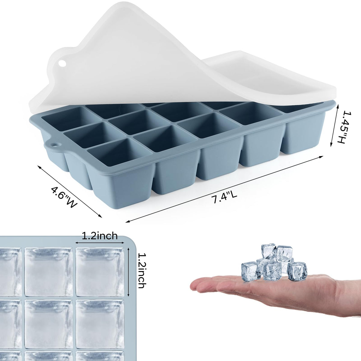 HANCELANT two trays in a stackable design for small freezers