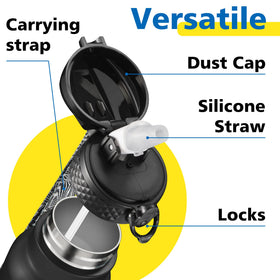Han's Bottle leak-proof closure prevents spills in bags.