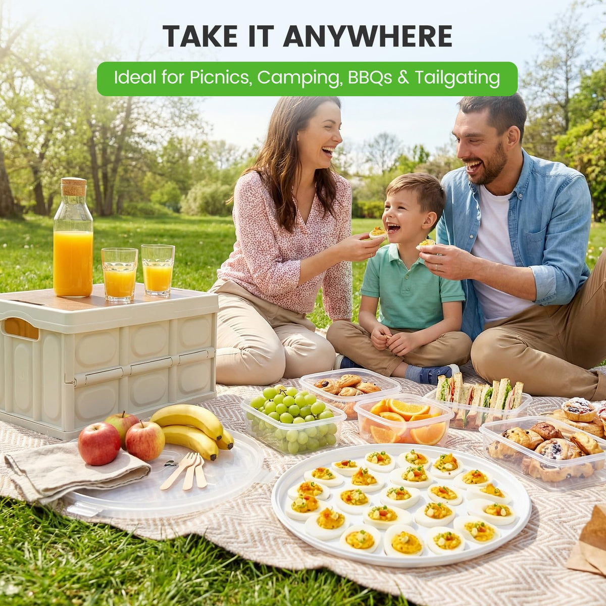 HANSGO BPA-free food-grade durable plastic tray for reuse.