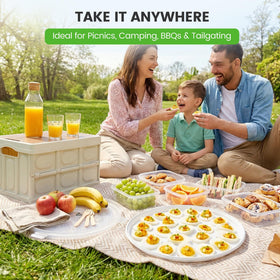 HANSGO BPA-free food-grade durable plastic tray for reuse.
