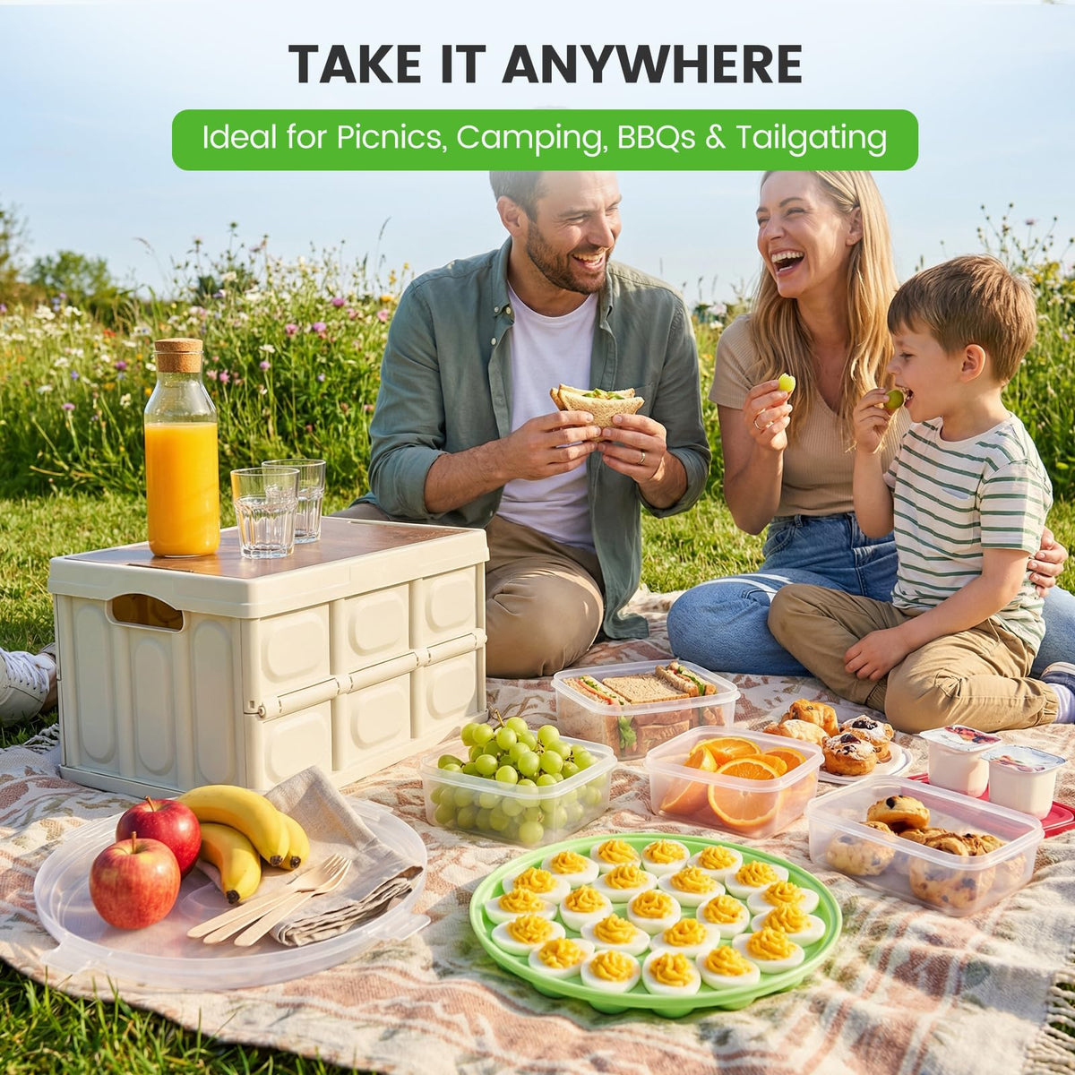 HANSGO trays are easy to wipe clean and reusable for gatherings.