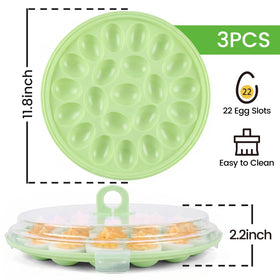 HANSGO flip-lid base demonstrates built-in serving base for easy transfer.