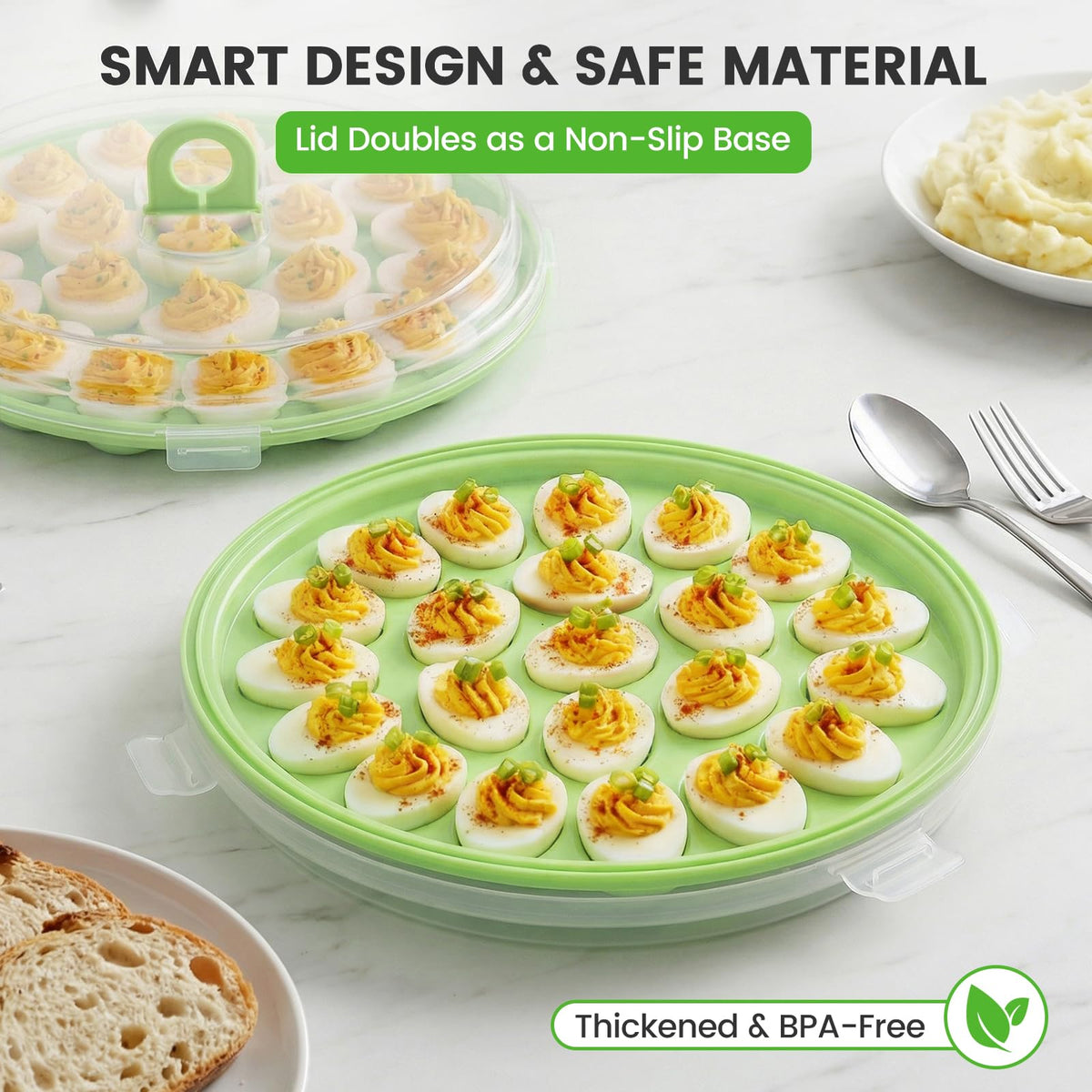 HANSGO egg containers use odorless, food-grade PP plastic for safety.