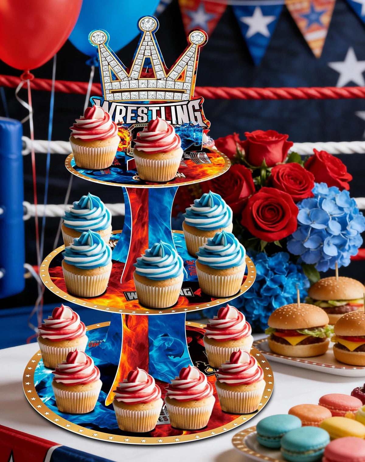 HAPPARTY flame graphics enhance party mood while keeping treats organized
