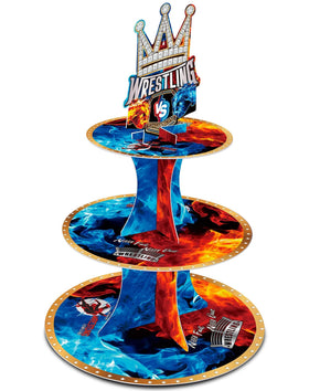 HAPPARTY cupcake stand crown topper adds a bold focal point to wrestling celebrations
