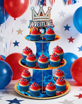 HAPPARTY wrestling party favor stand proudly presents cookies and candies