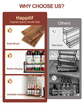 Happilif dimensions-9d-16-9w-8-3h holds 10 bottles neatly for quick access