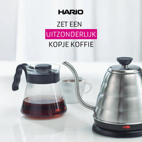 HARIO clear glass design showcases brew color for sensory enjoyment