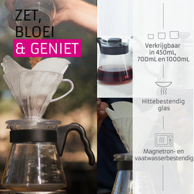 HARIO coffee server side guard protects hands during transfer