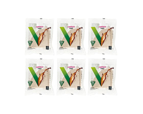 Hario V60 size 02 natural paper filters in packaging for easy storage and consistent brewing.
