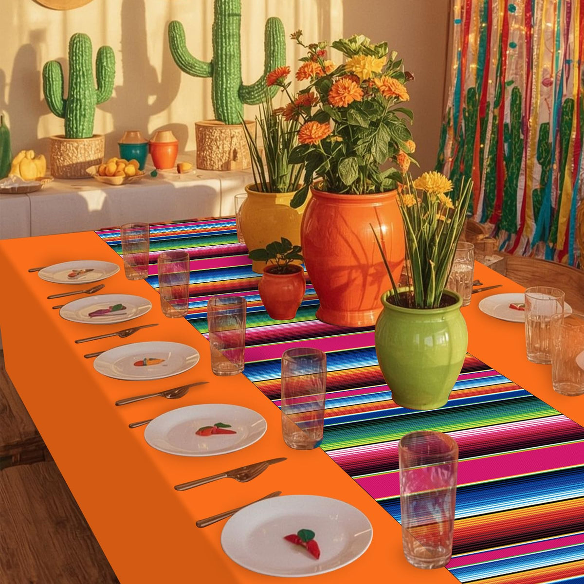 Hauwellter disposable plastic tablecloth for quick cleanup after celebrations.