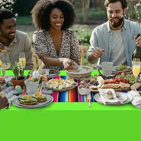 Hauwellter easy-trim tablecloth sized 108x54 inches for versatile setups.