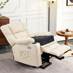 HAVARGO gray recliner cushion blends with home decor.