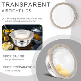 Durable HaWare stainless steel bowls resist rust and deformation.