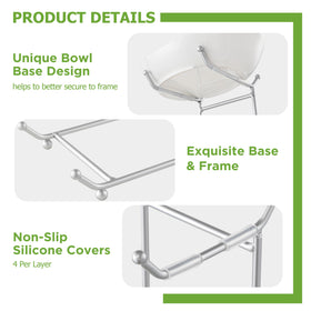 HBlife Stable fruit bowl with non-slip feet secures fruits.