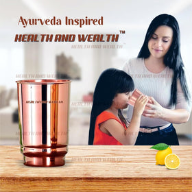 HEALTHANDWEALTH Copper cup weight detail indicates 80-85g per cup.