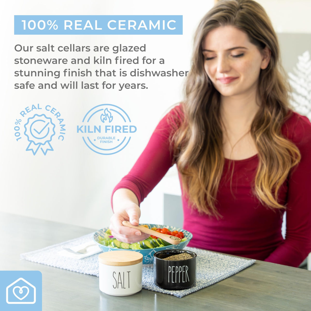 Heartland Home black and white kitchen items pairing with the set
