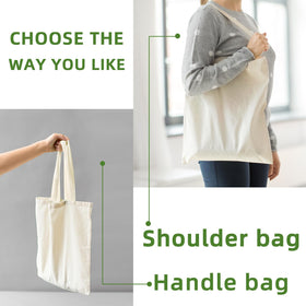 HECTOLIFE blank canvas tote used as eco-friendly gift bag option.