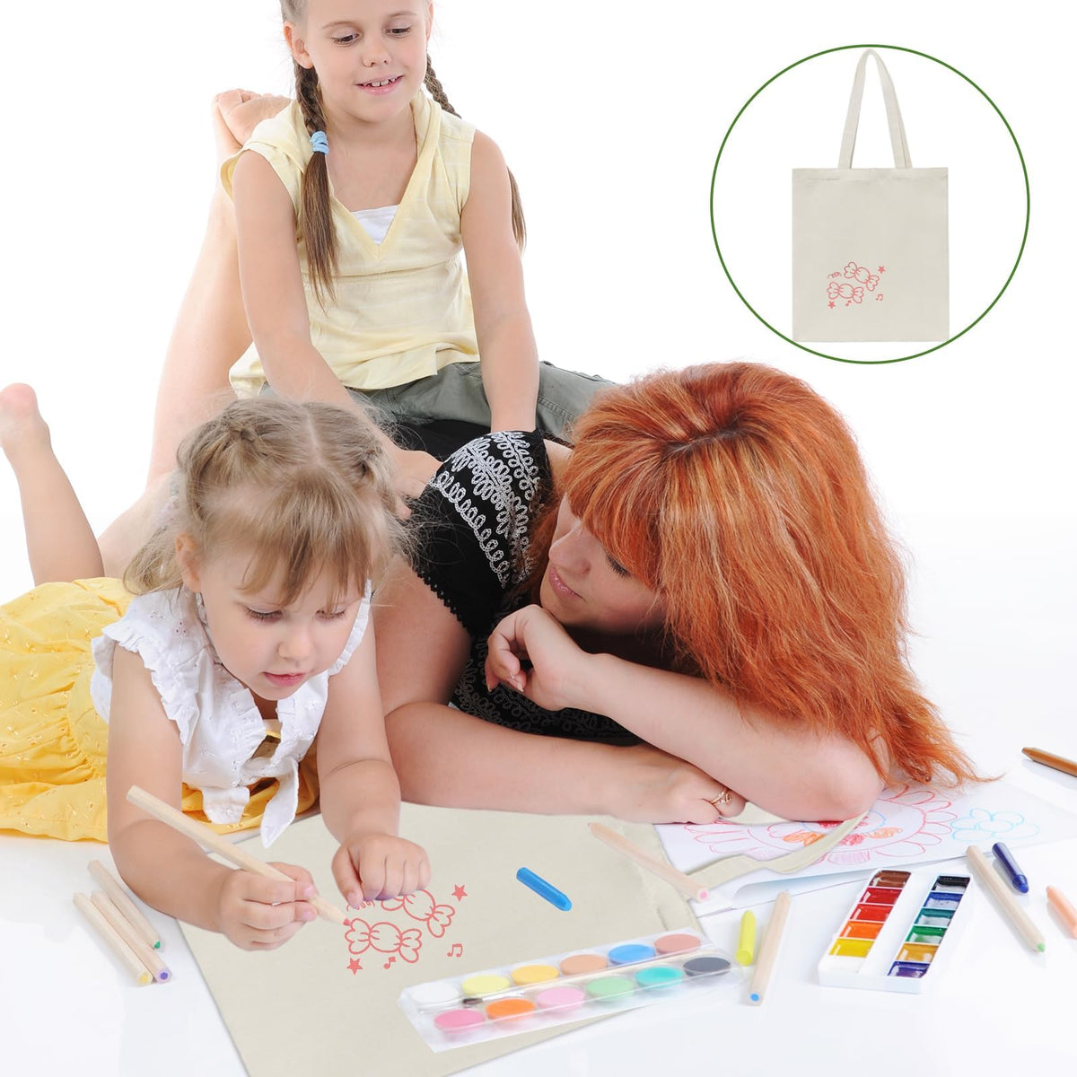 HECTOLIFE blank canvas tote surface for customizable DIY projects