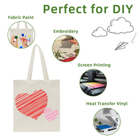 HECTOLIFE canvas tote bags for kids' DIY activities and crafts.