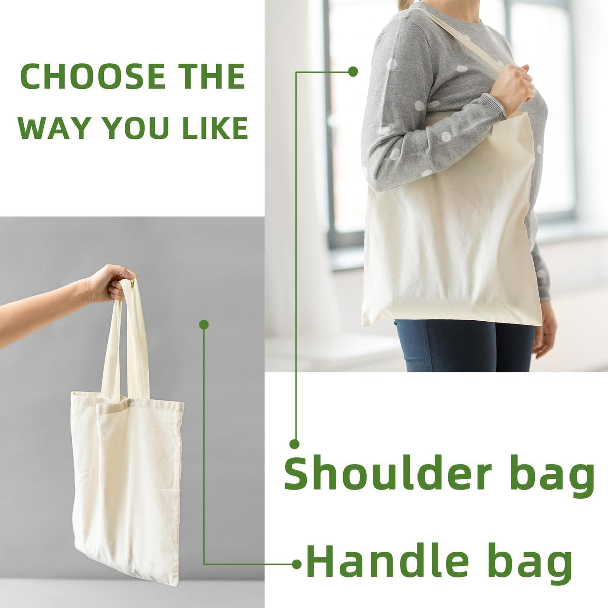 HECTOLIFE blank tote ideal for crafts and personalized gifts