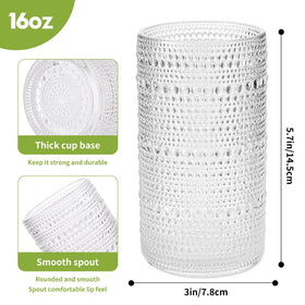 HEFBCOMK vintage hobnail detail adds elegant texture to beverages.