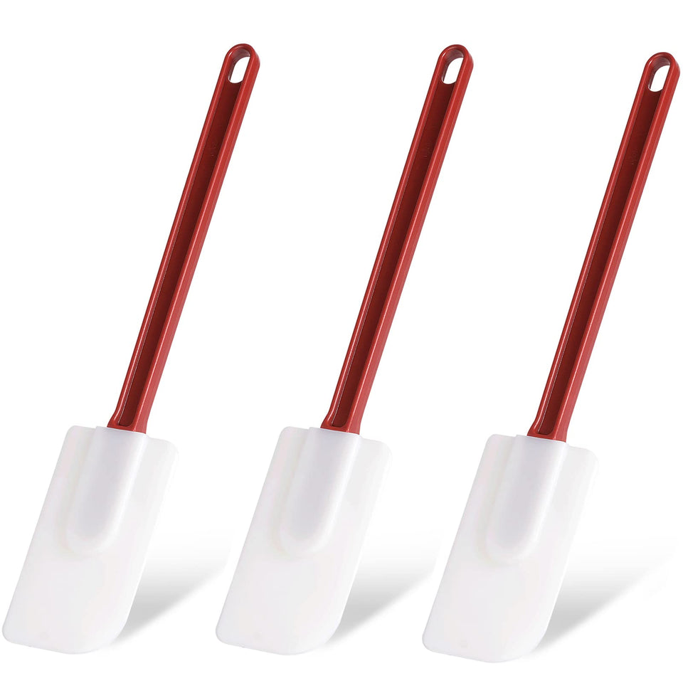 Heffiso silicone spatula 16inch head close-up for precise scraping and heat resistance