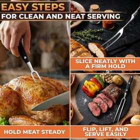 HELVETIOS heat-resistant handle reduces slips when serving.