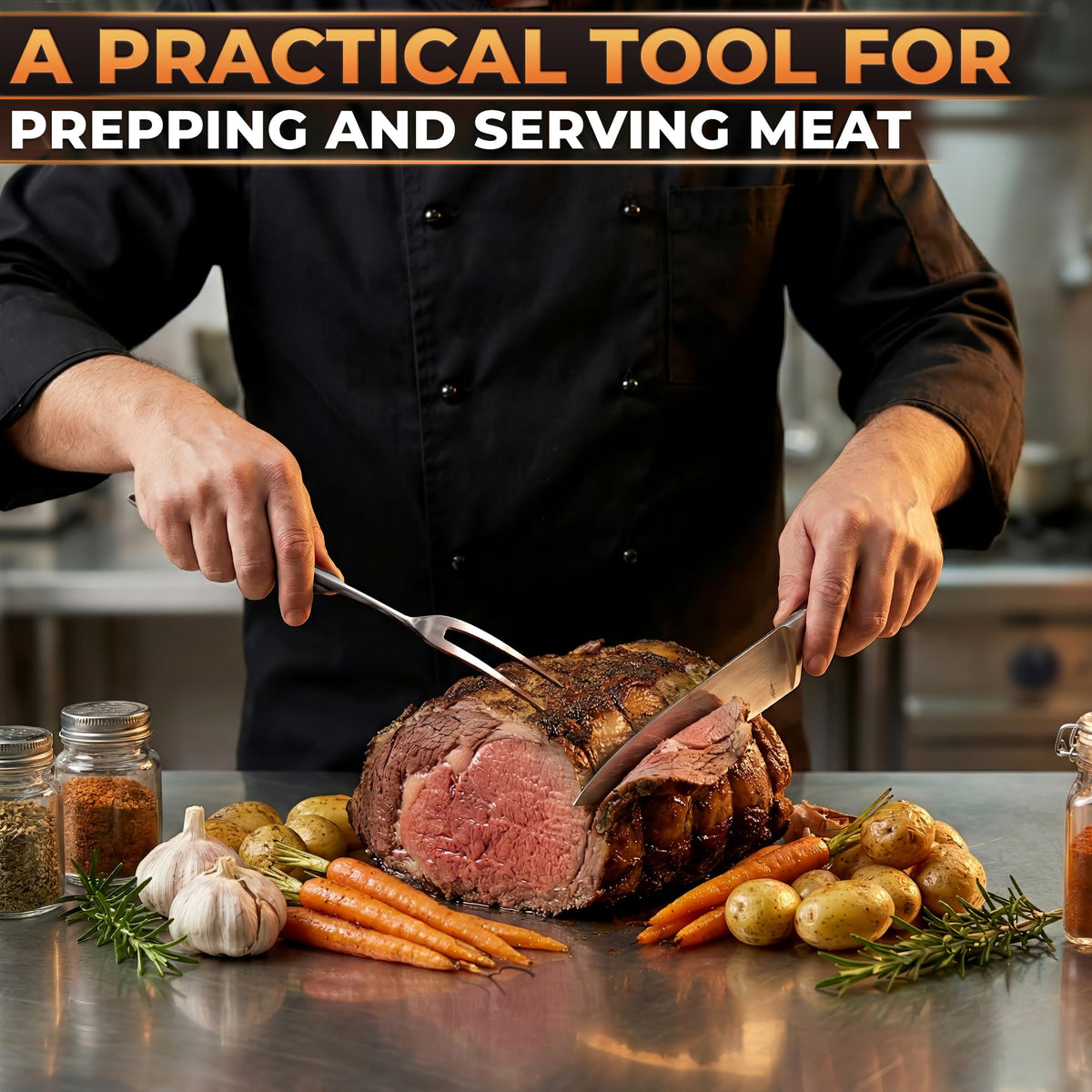 HELVETIOS stylish kitchen tool for grilling and family meals.