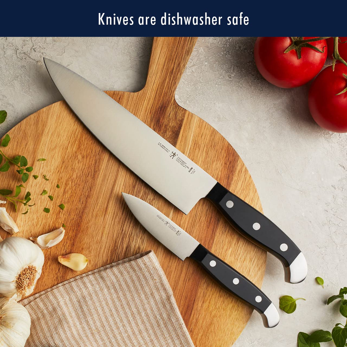 HENCKELS Statement full-tang blade close-up showing durable construction