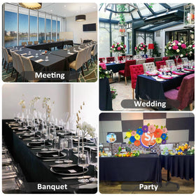Heneger black tablecloths ideal for buffets and wedding receptions