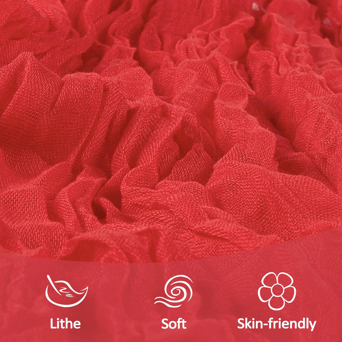 Heneger red runner used for gift wrapping and backdrop draping ideas.