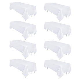 Heneger white tablecloth 60x102 for rectangular tables adds a refined, versatile look.