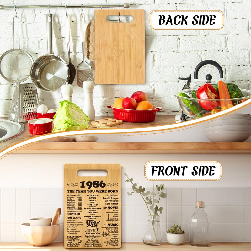 Henghere front view of the 1986 cutting board, ideal conversation-starting centerpiece