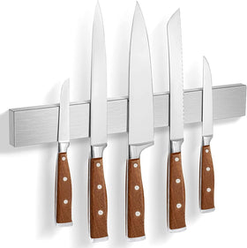 Hereof magnetic knife holder wall 10-inch keeps knives secure and accessible.