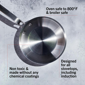 Heritage Steel Eater Series non-toxic stainless surface without coatings.