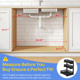 HERJOY Under Sink Organizer with 35% storage boost for neater cabinets.