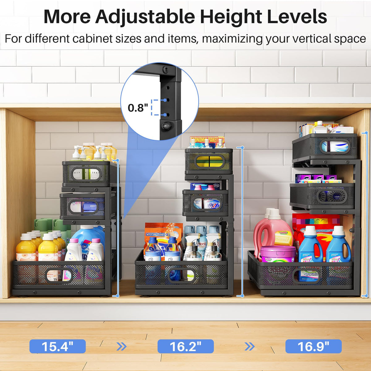 HERJOY wobble-free pull-out design ensures smooth access.
