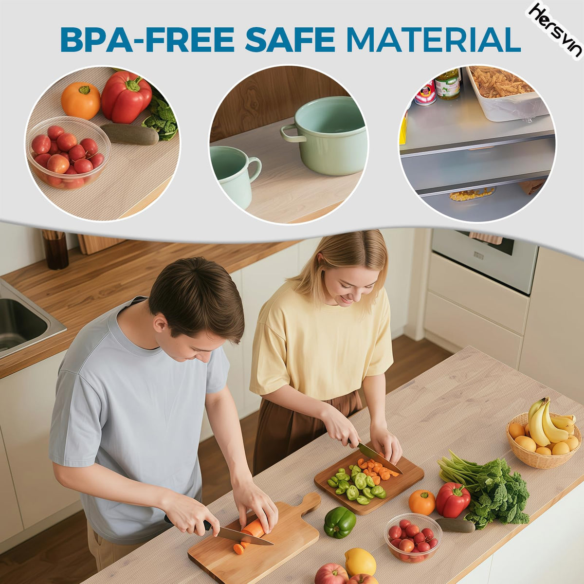 Hersvin fridge liner clear aids spill protection and visibility