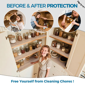 Hersvin kitchen cabinet liner made of EVA material protects wood and plastic.