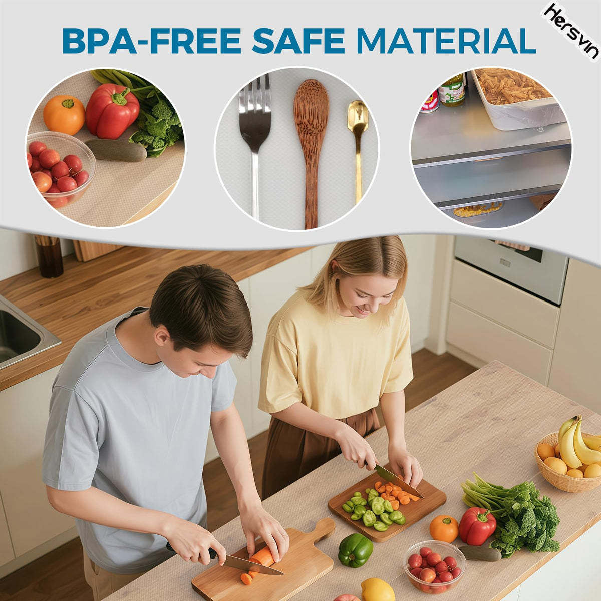 Hersvin smooth bottom non-stick pattern prevents sticky residue on surfaces.