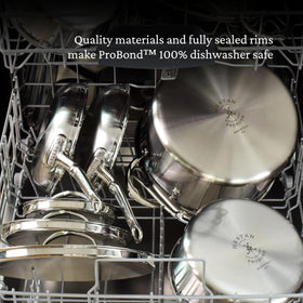 Hestan ProBond TITUM induction-compatible design works with various stoves