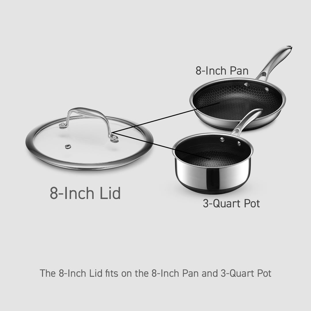 Dishwasher-safe HexClad lid for easy cleanup after cooking