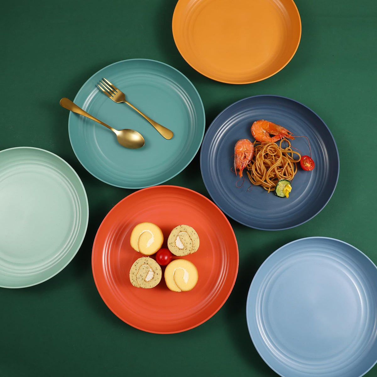 HEYCOME BPA-free wheat straw plates offer safe, clean dining options.