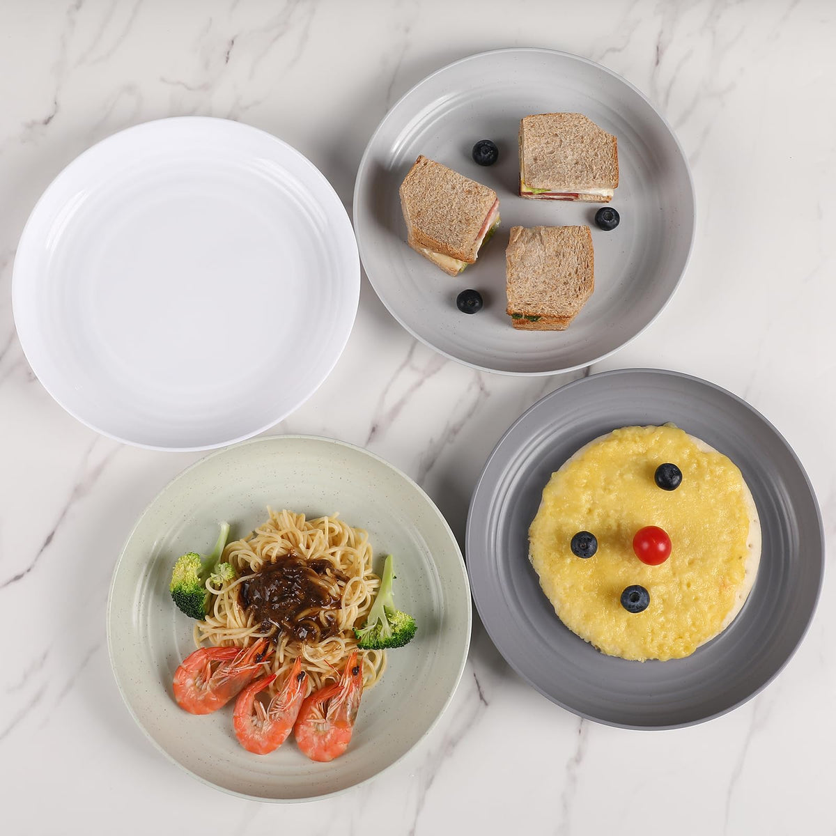 HEYCOME colorful dining plates add vibrant flair to family meals